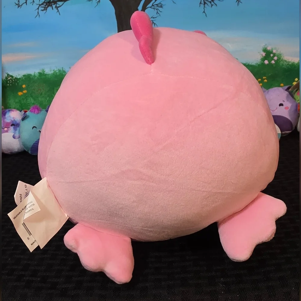Cute Pink Plush Axolotl Toy Weighted/Heatable - Picture 3 of 4